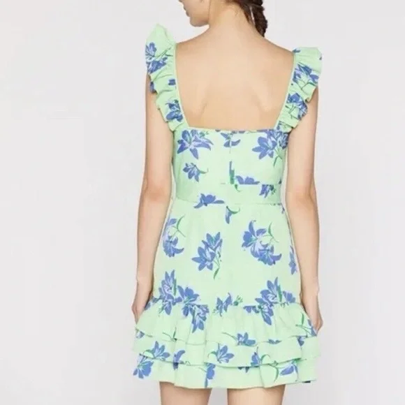 Likely Mini Charlotte Dress In Green Petal. NWT. Size 10 - Picture 3 of 13